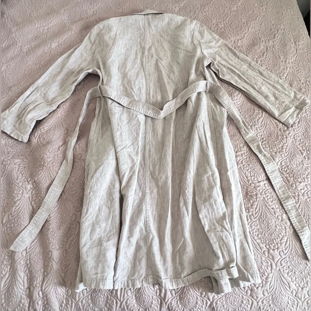 Uniqlo Light Brown Linen Light Weight Coat - Picture 7 of 7